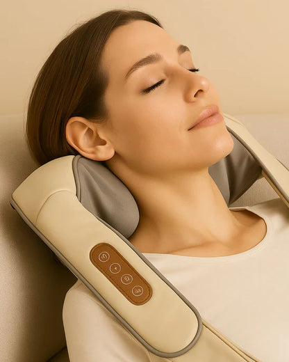 ELLIE MARIS NeckPulse - Intelligent Neck Massager with Deep Tissue Heated Therapy